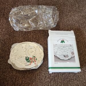Vintage Oneida Christmas swan coasters set of 6 NEW